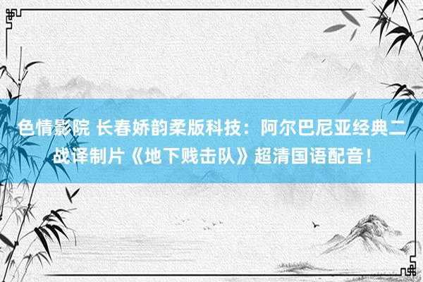 色情影院 长春娇韵柔版科技：阿尔巴尼亚经典二战译制片《地下贱击队》超清国语配音！